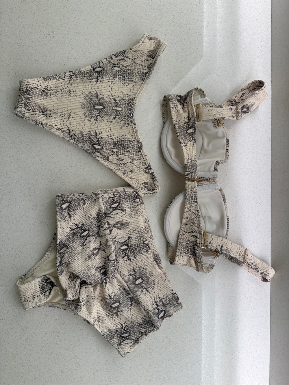 Montce Snake Rib 3-Piece Bikini Set - Picture 7 of 7